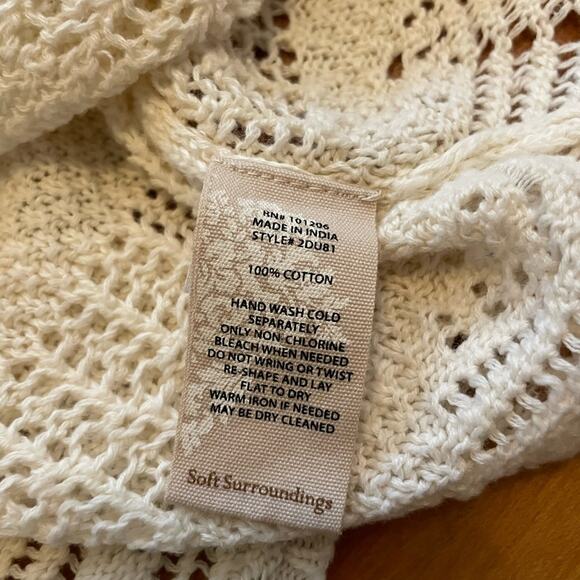 Soft Surroundings Bay Of Biscay Crochet Sweater - Picture 6 of 7